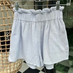 Baby Blue Ruffle Shorts